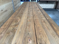 Foto 3 van 18x145MM  waxed bruin vurenhouten planken geschaafd 390 cm lang