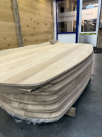 Foto 9 van 95 CM × 300 CM 4 CM Eiken Deens ovaal tafelblad