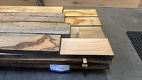 Foto 3 van 4.5x24CM Oud eiken planken gezaagd uit originele meerpalen.