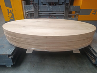 100x200CM 40mm eiken ovaal tafelblad