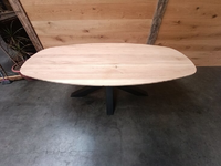 Foto 5 van 95 CM × 300 CM 4 CM Eiken Deens ovaal tafelblad