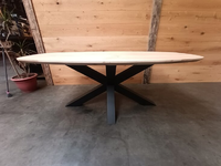 Foto 6 van 95 CM × 300 CM 4 CM Eiken Deens ovaal tafelblad